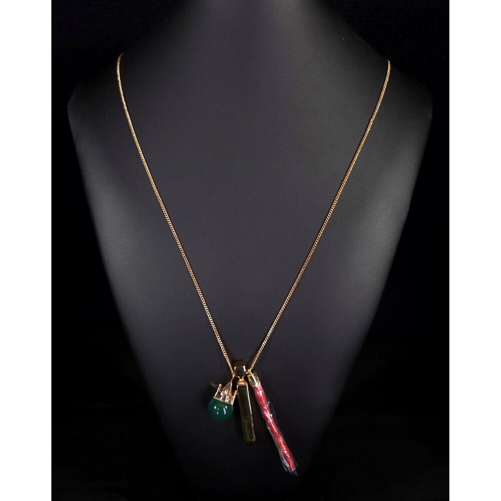 India Hicks Identity Necklace Womens Green Gold Semi Precious Retired Jewelry